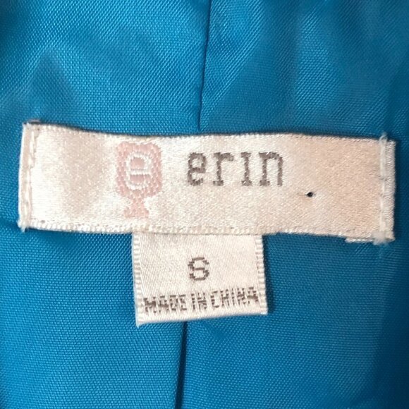 Erin London Topside Turquoise Blue Ruched Vest NWT Women's Size S - Picture 3 of 7